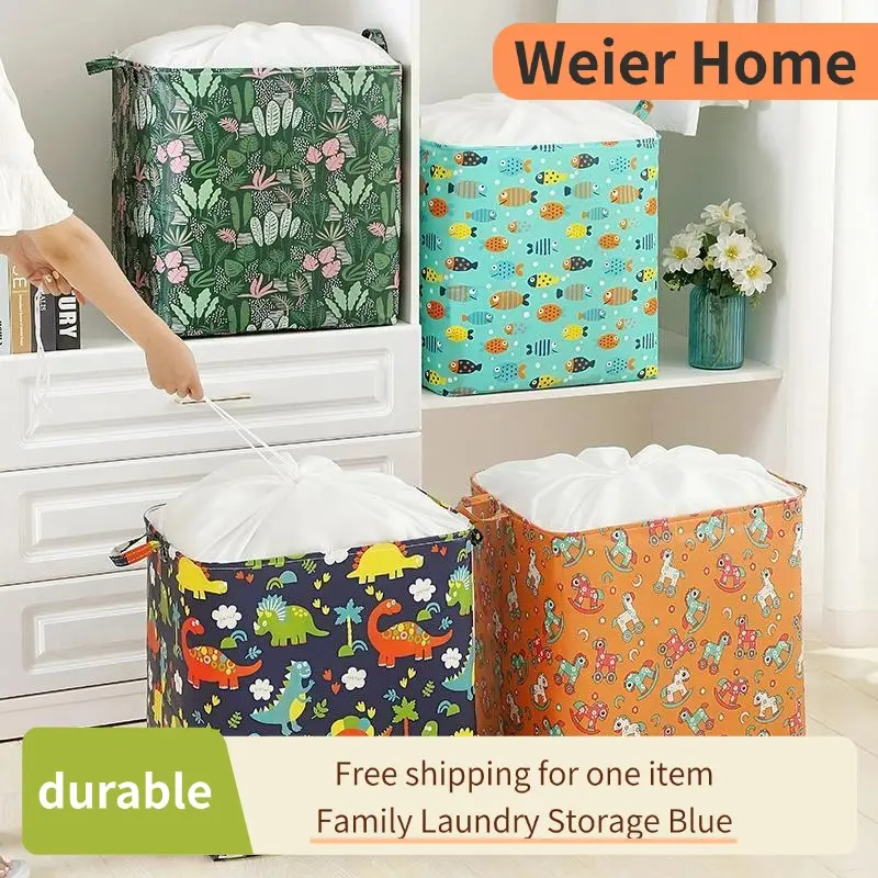 Big Mac Oxford Cloth Dirty Clothes Basket Moving Storage Bag Quilt Sorting Clothes Fabric Moisture proof Bundle Storage Box