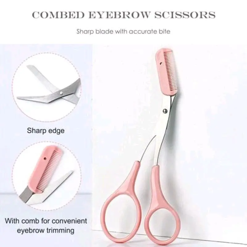 Gunting Alis + Pencukur Alis 2in1 Beituo Manual Eyebrow Trimmer isi 2pcs 2