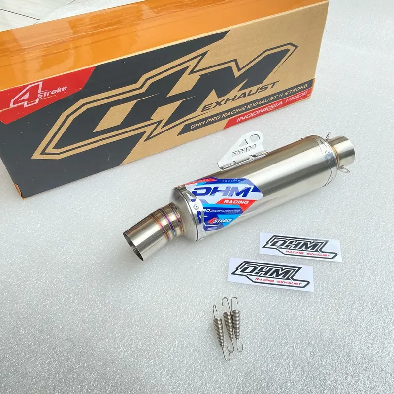 Silincer Knalpot All Matic Inlet 38/42/45/50 Original DHM Racing Exhaust Motorcycle Kendaraan Mesin 1