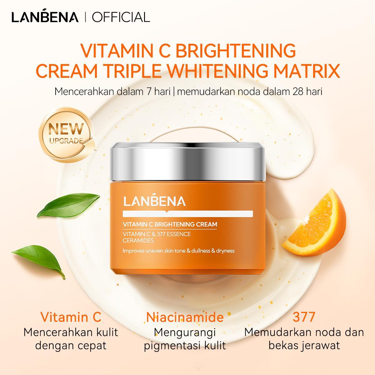 [LIVE] [RETSERIES] [BUY 2 GET 6] LANBENA Duo Retinol & VItamin C Cream 30g | Anti-Aging & Repair Kulit | Ceramides Peptide Mencerahkan Melembapkan Mengurangi Kerutan