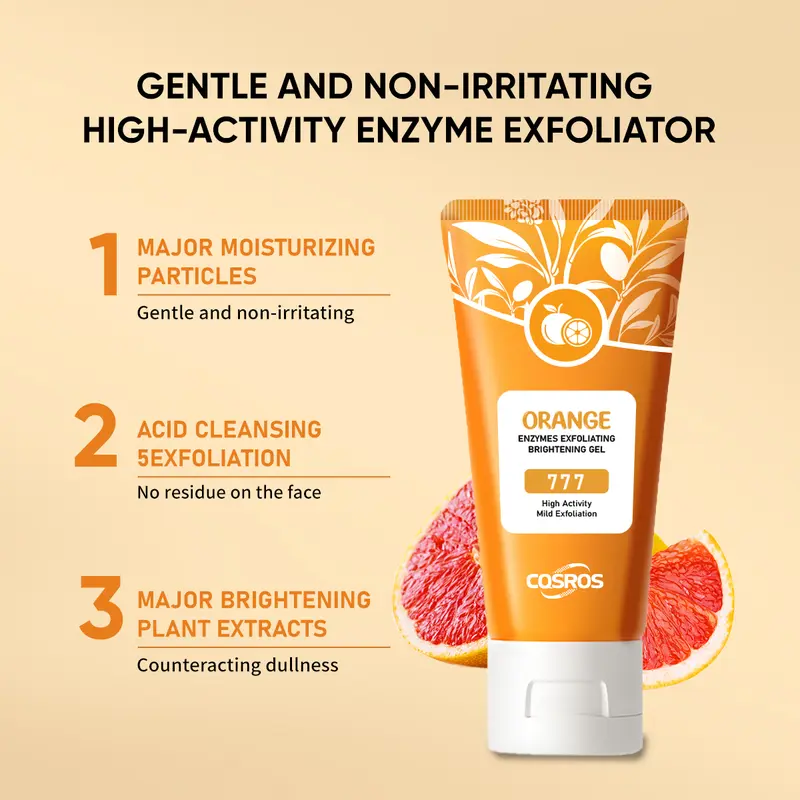 Gel tẩy tế bào chết cho mặt 50ml Dưỡng ẩm Làm trắng Tẩy tế bào chết Chứa Curry Orange Tẩy tế bào chết Làm sạch Kem chăm sóc da 2