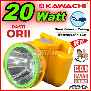 Kawachi Senter Kepala Selam LY-203 20w 20 Watt + Super LED Waterproof Lithium Cas Recas Rechargeable Tahan Lama 25 Jam Super Terang 5000 mAh Outdoor Tool Headlight Flash Light Super Terang