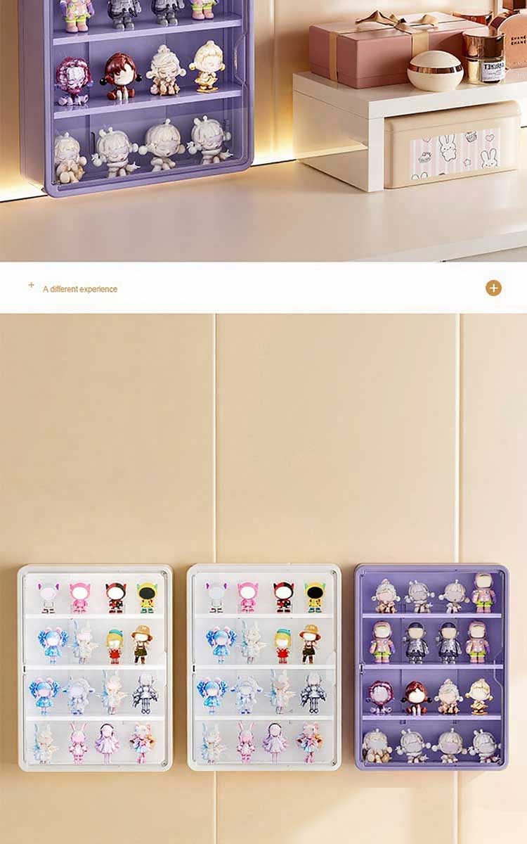 【COD】Kotak Pajangan Transparan / Rak Dinding Minimalis Modern untuk Mainan / Etalase Figura Akrilik / Rak Kosmetik Gantung / Kabinet Dinding Blind Box