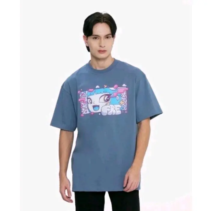 Kaos JKT48 Freya By Kevin T-shirt Wanita Distro Premium- Blue denim