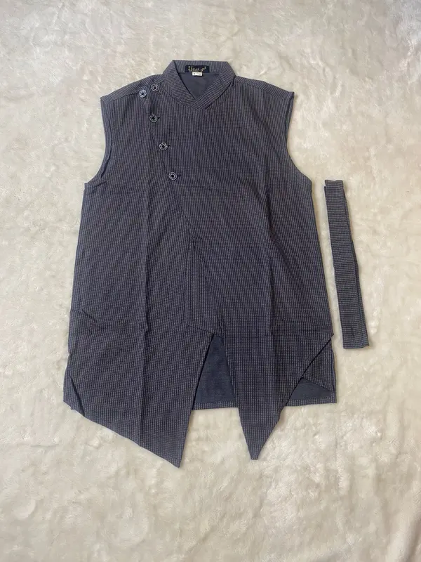 Vest Rompi Tanpa Lengan Motif Simple 1130 By Mihalul  Abrar - rompi - pria - keren - Atasan - Casual Abu 3