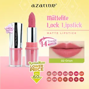 Azarine Mattelite Lock Lipstick 4 gr | Smudgeproof Transferproof Smooth & Lightweight Lipstick
