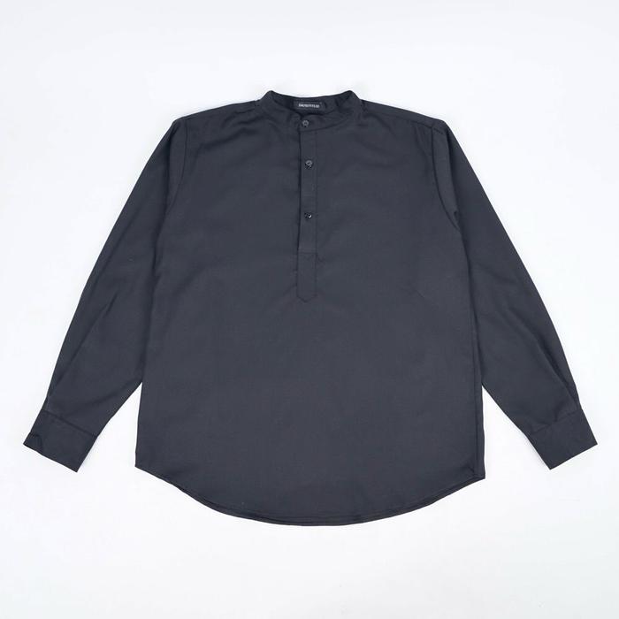 Gambar Dailyoutfits Kemeja Pria Baju Koko Muslim Katun Lengan Panjang Hitam Premium Quality - S dari Daily Outfits DYO Kota Tangerang Tokopedia