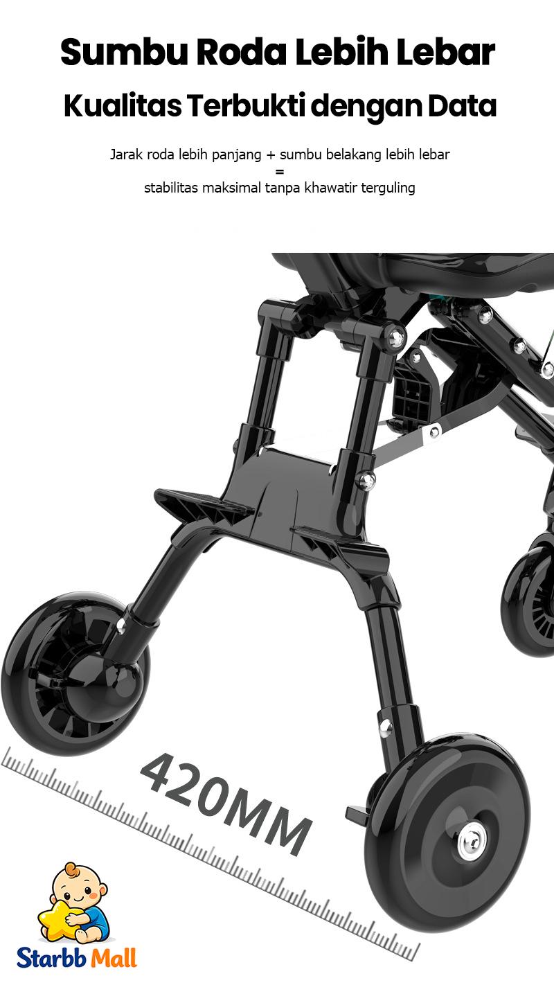 [Bisa COD] Starbb Mall Stroller Bayi Travelling Ibu Bayi Perlengkapan Bayi Stroller Travel Kereta Portable Dorong Kereta Dorong Bayi Lipat 2 Arah Travelling Stroller Bayi Anak-Anak Kursi Dorongan