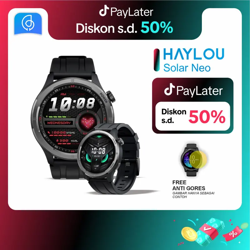 Haylou Solar Neo smartwatch dengan Fitur SpO2 dan Panggilan Telepon via Bluetooth 0