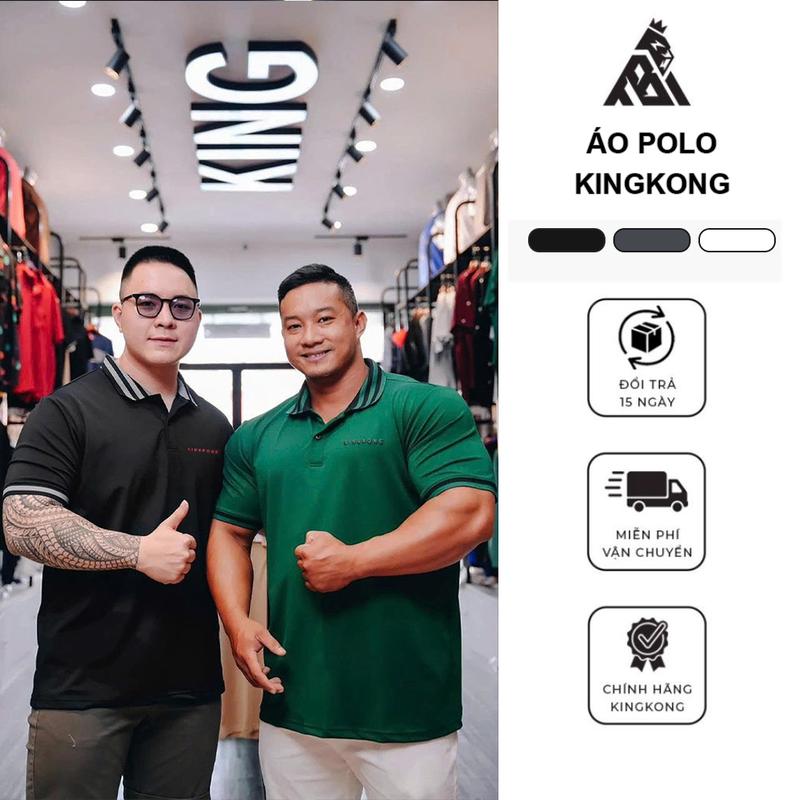 Áo Thun Polo KingKong Nam Nữ Co Dãn Thể Thao - Local Brand TB KINGKONG SPORT WEAR