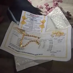 Gelang Tangan Nuri Bracelets Premium Berlapis Emas Muda Mewah Elegan Gelang Bangle Dapat Surat Toko