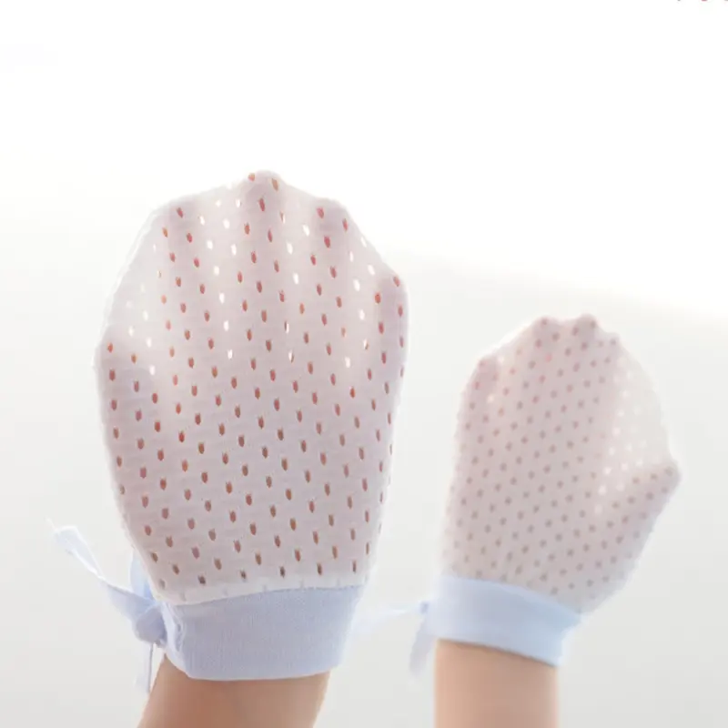 Găng Tay Chống Trầy Xước Cho Trẻ Sơ Sinh, Găng Tay Chống Trầy Xước Cho Mặt, Cotton, Mỏng, Thoáng Khí, Cho Chân, Nhỏ, Cho Mùa Hè 6