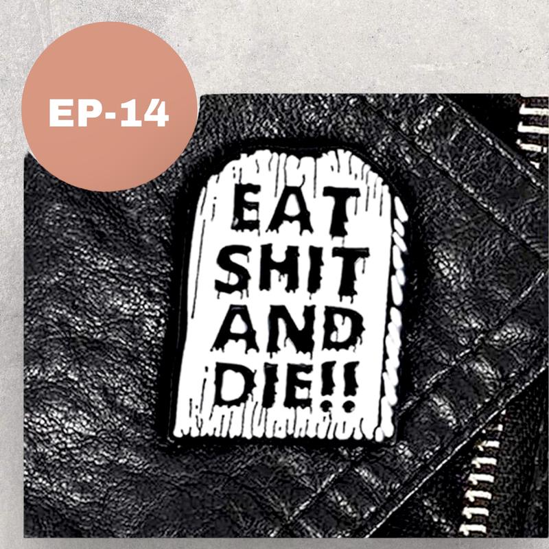 Eat Shit and Die Enamel Pin, White Funny Badge Brooch Pin for Men Women Backpack Hat Jacket, Gift for Friends 1