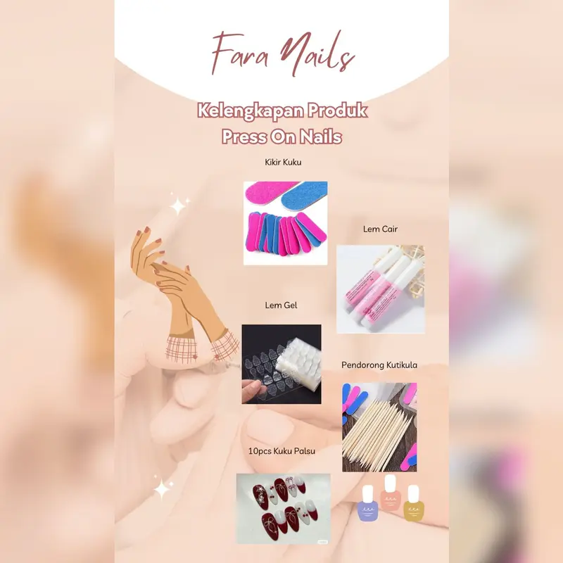 Fake Nails Cateye Kupu kupu / Press On Nails Cateye Pink / Handmade Kuku Palsu Gratis Lem Kuku Palsu Art Polish press  nails Cantik Kutek Aksesoris 1