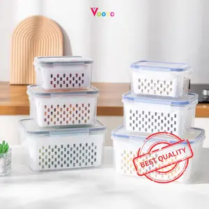 [COD] COMBO BUY 1 GET 1 Keranjang Saring/ Tempat Penyimpanan Buah dan Sayur/ Toples Kulkas/ Toples Serbaguna/ BPA Free/ Food Grade