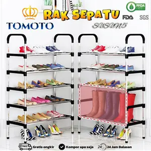 TOMOTO[C-510]Rak Sepatu 5 Susun Gantungan Payung / Rak Sepatu 5 Tingkat Tempat Sepatu Sandal 5 Susun Rangka Besi