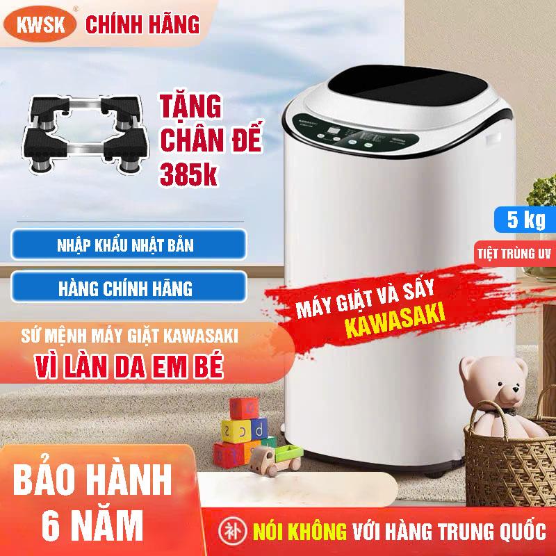 Máy giặt mini KAWASAKI Giặt, Vắt, Sấy, Hẹn Giờ, Khử Khuẩn UV, tự động giặt vắt sấy khử khuẩn - Bảo Hành 5 Năm