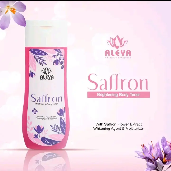 toner badan saffron white mencerahkan kulit