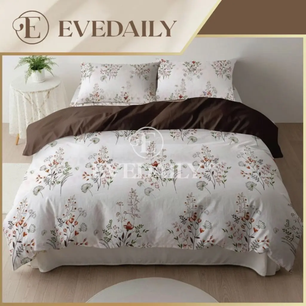 Bed Cover Set THERESIA MIX KOPI - 90x200 - 200x200 - Evedaily