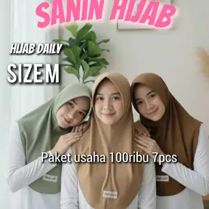 100 DAPAT 7 PCS M BERGO HAMIDAH JERSEY PREMIUM SIZE M BY SANIN  Jilbab  Oval