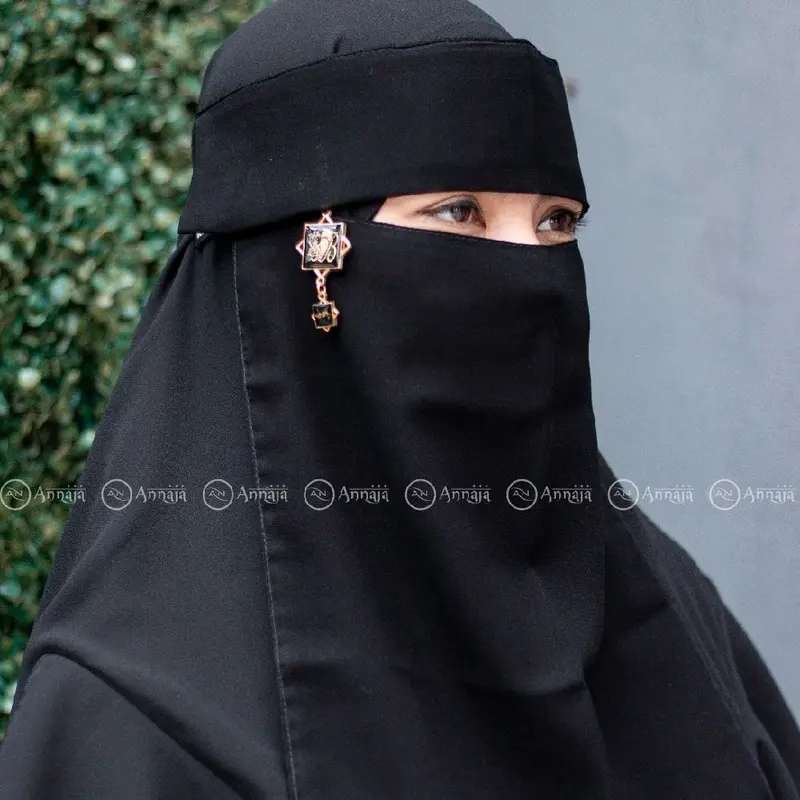 Niqab ped kaku merk bedoon+liontin rantai arab saudi panjang 35cm ( lokal ) 2