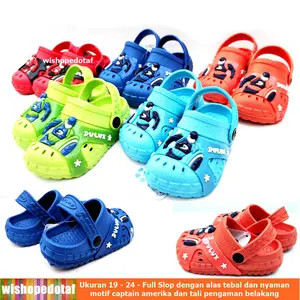 Captain S Sandal Karet Anak Clog Slop Rubber Berkualitas Tinggi Halus Empuk