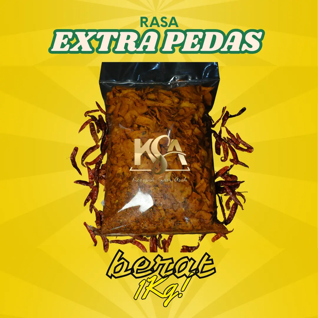 1kG keripik kriwil pedas LEVEL 10 EXTRA PEDAS Daun Jeruk Food Snacks Cemilan Kering Kerupuk snack jadul