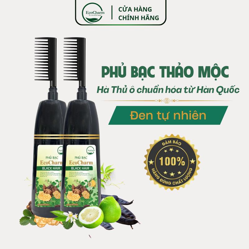 CB 2 Dầu Gội Phủ Bạc Hà Thủ Ô Ecocharm Thảo Mộc Thiên Nhiên Bất Kỳ Không Paraben - Nhuộm Tóc Đổi Màu Tóc dầu daugoiphu bacthaoduoc thuốc  nhuộm cho mẹ bầu  thảo dược tại nhà tốt