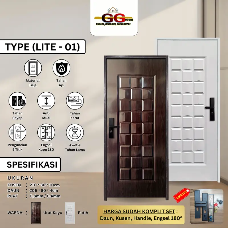 KARGO - Pintu Baja GG - ECO dan LITE 86x210cm 3