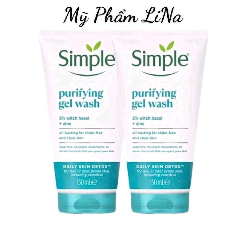  Simple Sữa Rửa Mặt Da Dầu Mụn Xanh Dương 150ml Làm Sạch Da Mịn Da Trắng Sáng 
