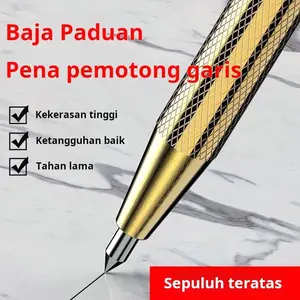Pena penanda paduan baja tungsten, pena pemotong ubin logam, jarum gambar pelat baja, jarum penanda pisau, pena penanda berlian