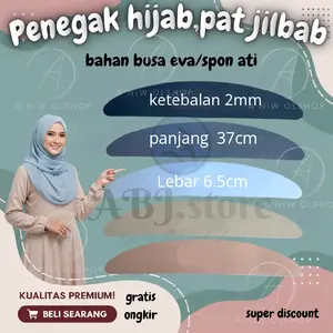 penegak hijab Kerudungbahan busa ati spon eva berkualitas ukuran 6,5cm x 37cm