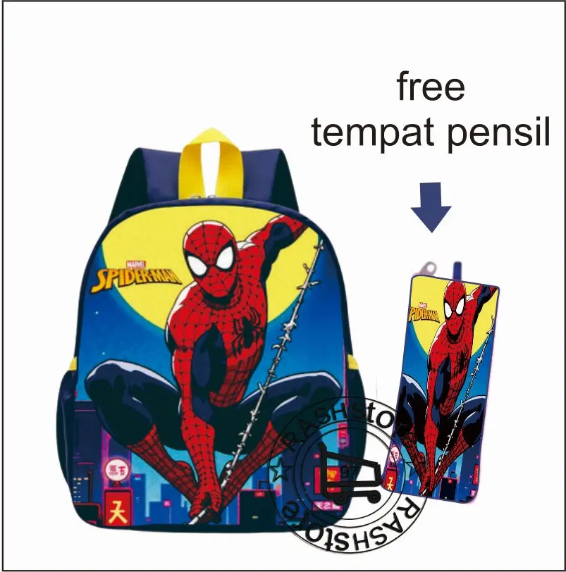 Tas Karakter Paud Tas Mini Paud Motif sepiderman Labubu Free Dompet Fashion