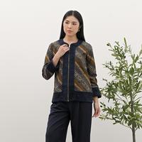 Gambar NONA RARA - Aira Rmb Sogan T5066, Baju kerja batik blouse wanita modern - M dari Nona Rara Batik Kota Administrasi Jakarta Timur 1 Tokopedia
