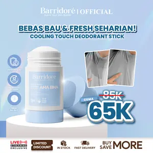Barridore Deodorant AHA BHA 40g Cooling Stick Antiperspirant Ketiak & Tubuh Mengatasi Bau & Keringat Berlebih Sensasi Dingin Cocok Pria & Wanita