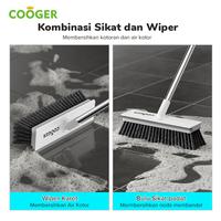 Gambar [ LIVE Exclusive ] freemirxCOOGER Sikat WC Kamar Mandi 3IN1 Brush Gagang Alat Wiper Pembersih Lantai Dengan Scraper & Wiper Multifungsi untuk Membersihkan Sudut Dan Kaca Silikon Bergaris Durable Kitchen Bristle Tebal Kokoh Warna Putih - Putih dari COOGER Indonesia Kab. Bekasi 4 Tokopedia