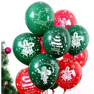 100 Pcs Balon Latex Merry Christmas / Balon Latex Natal 12 Inch
