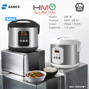 Sanex Magic Com Digital Rice Cooker 1.8 Liter Stainless Sanex SMC-6181D SMC 6181 D