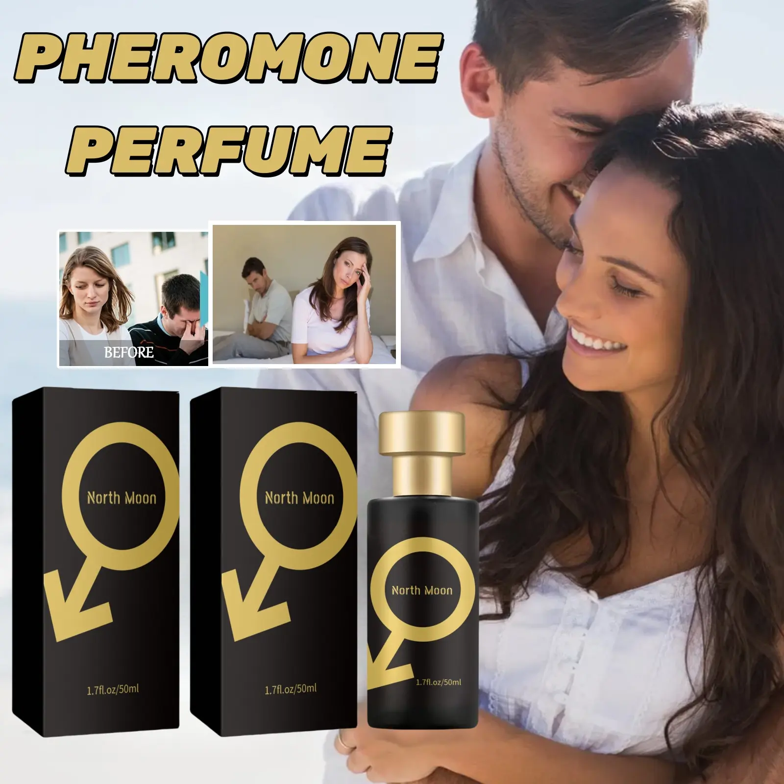 North Moon Perfume segar aroma niche Aroma yang tahan lama menggoda rasa lingkunganParfum untuk kencan pasangan