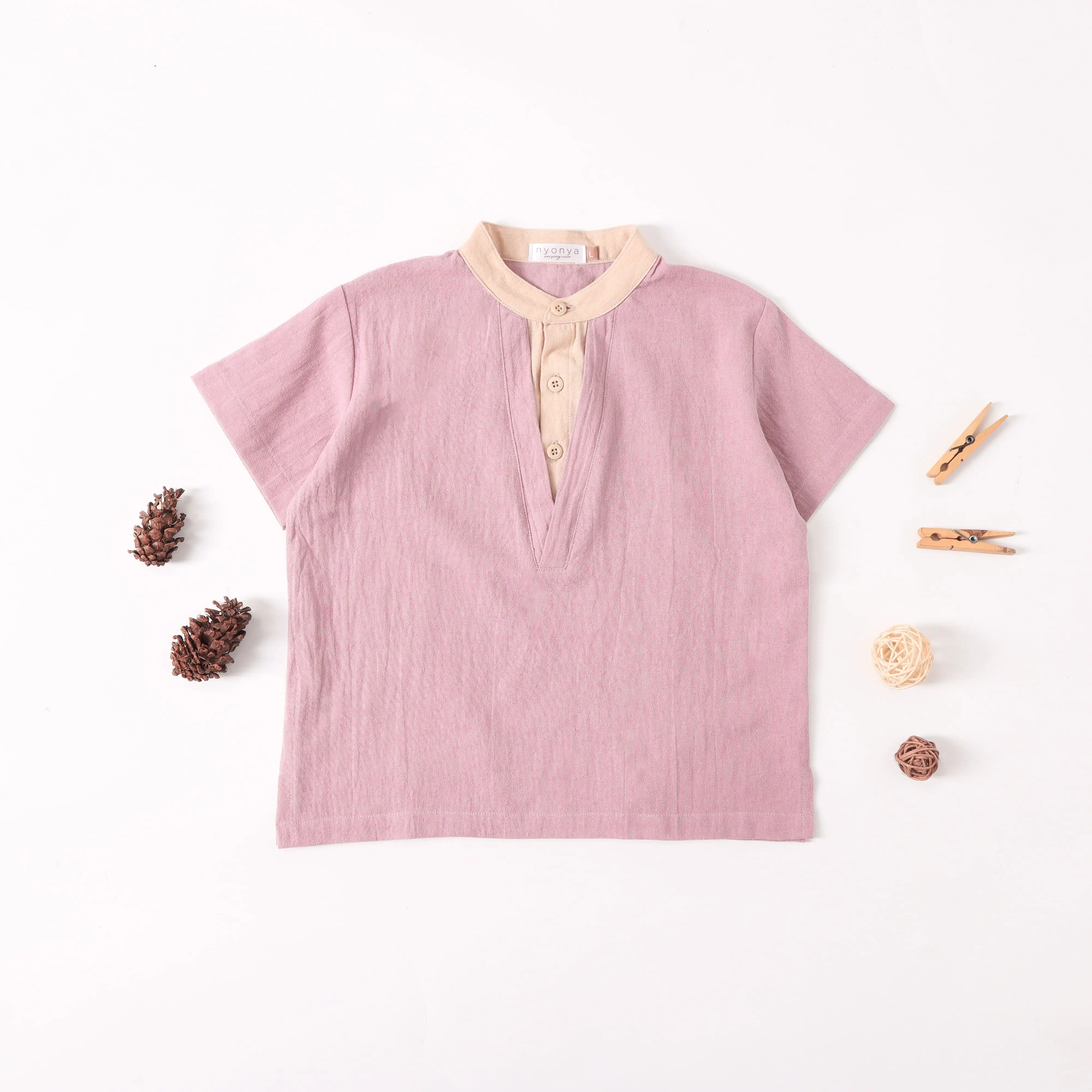 Asjad Kids Mauve - Baju Koko Anak