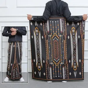 Sarung Batik santri motif SONGKET Hitam Kekinian, sarung seragam sarung keren  Pria  Wanita  Dewasa  Kain Katun Micro muslim sarung Pekalongan