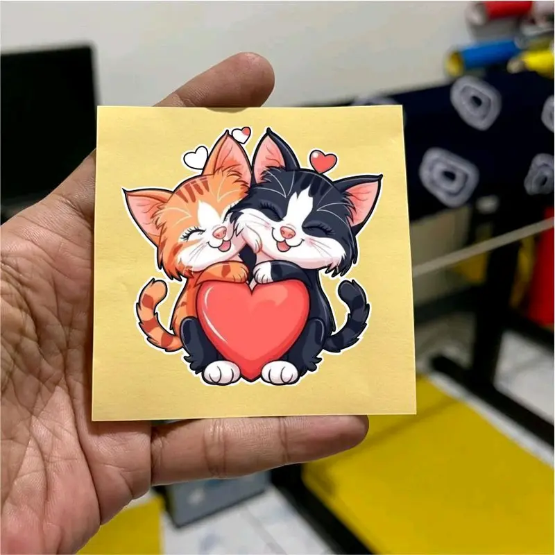 #115, stcker kucing lucu helogram sticker kucing, stiker nyala reflektive dan hologram 0