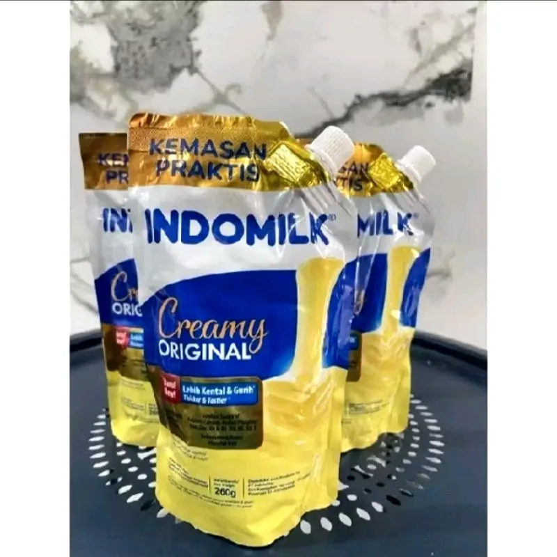 4 PCS INDOMILK SUSU KENTAL MANIS POUCH  CREAMY ORIGINAL 260 Gram
