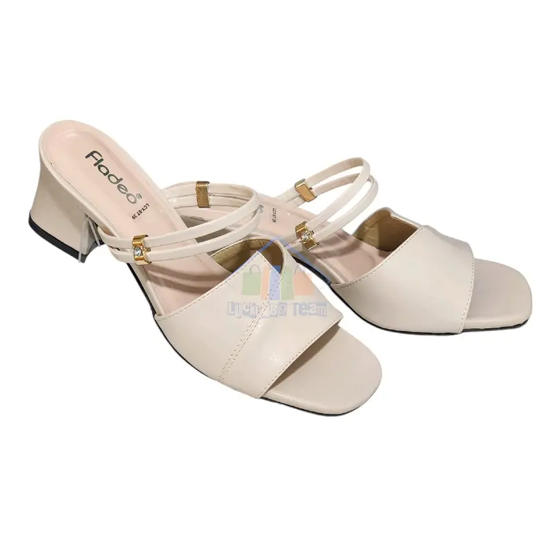 FLADEO Sendal Wanita Heels 5cm Sandal Elegant Hak 5 cm Tali Belakang Shoes 5