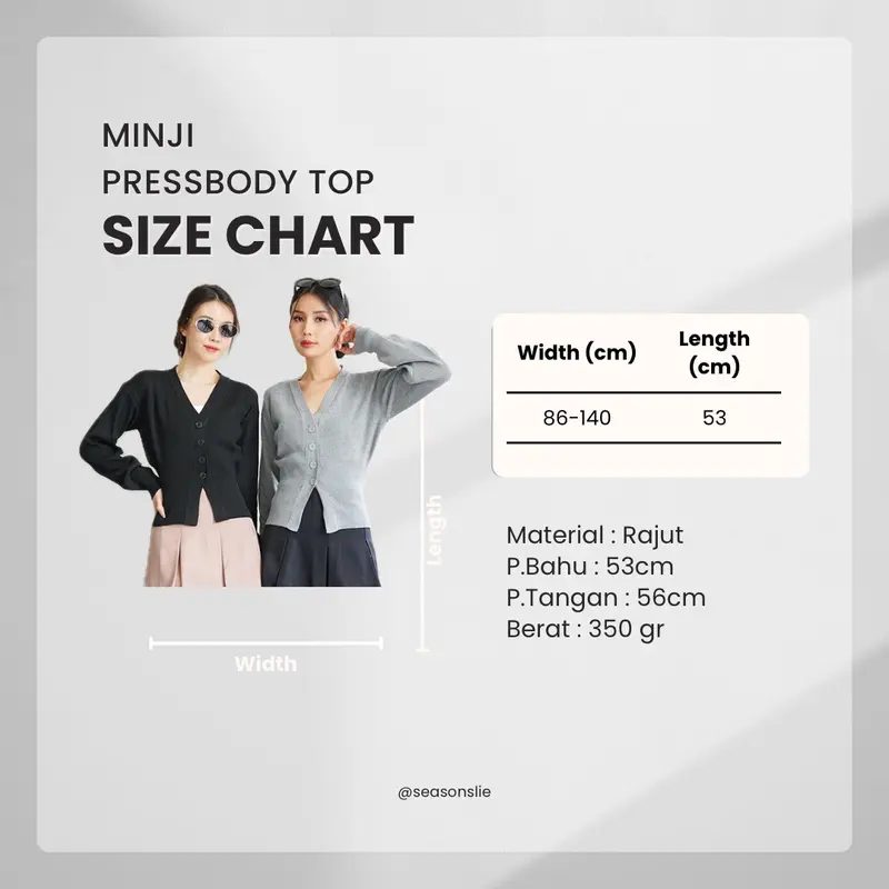 MINJI PRESS BODY TOP KNIT RAMPING-WANITA-KNIT-PREMIUM-TEBAL CARDIGAN - ATASAN WANITA Knitwear Atasan Cardigan Panjang Basic Dewasa Hitam Outer 5