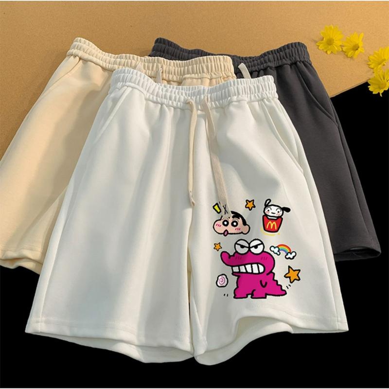 Quần đùi short nam nữ unisex in hình shin dễ thương chất liệu umi dày dặn thoáng mát form chuẩn - Rewshop 0