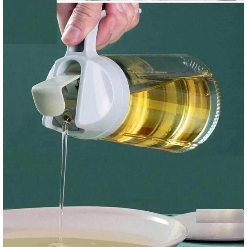 Bình Đựng Dầu Ăn Nước Mắm Xì Dầu Dung Tích 600ml Bình Thủy Tinh Vòi Inox Chống Gỉ