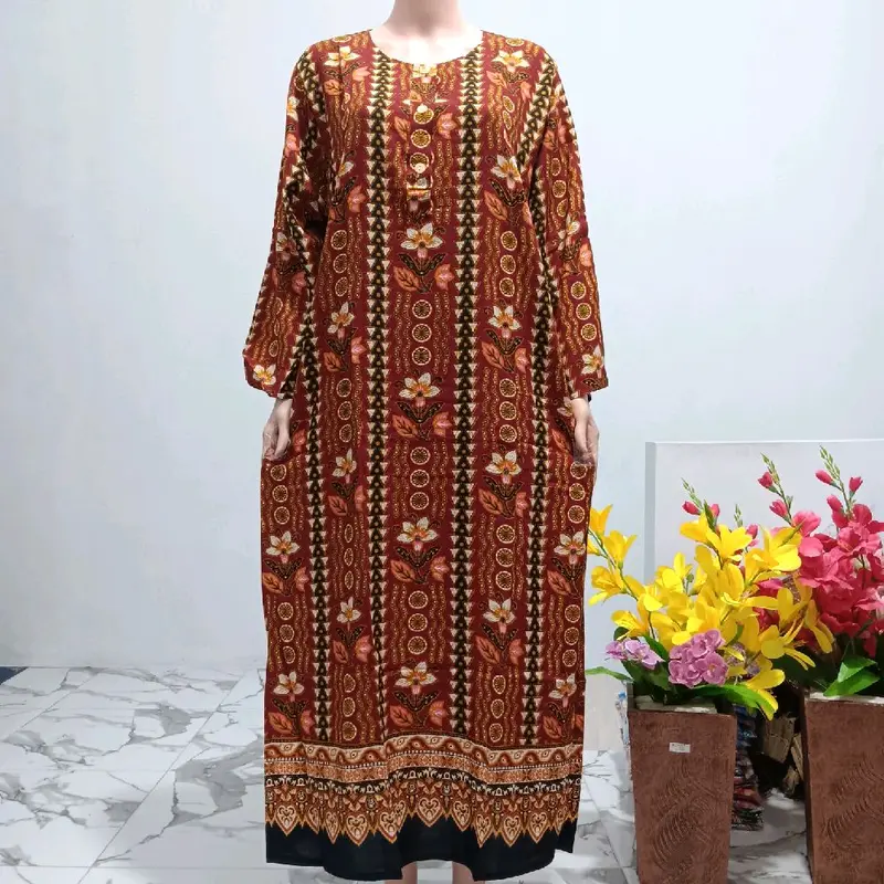 DASTER LONGDRES LD 110cm KENCANA UNGU LABEL HIJAU LENGAN PANJANG 6