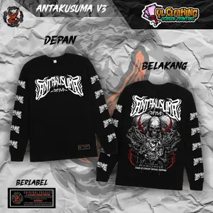 Longsleeve Antakusuma V3 Original Yl Store Lengan Panjang Sablon Menyala Atasan Katun Distro Cowok Keren Pria