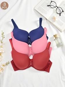 BR5037  *3 SUJETADORES CON VARILLA EN COPA D Y DD – Comodidad y Estilo en Diferentes Colores y Tallas (36D, 38D, 40D, 42D, 38DD, 40DD)  Ideal para regalar  o consentirte a ti misma BR5037